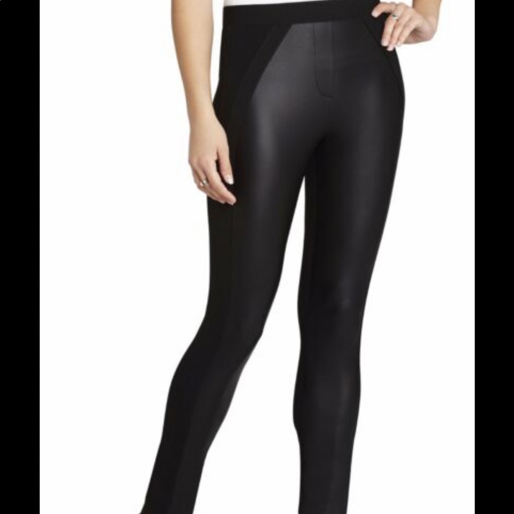BCBGMAXAZRIA Black Leather Like Leggings